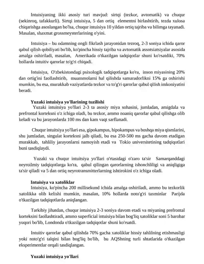 Sezgi faoliyati: klassifikatsiyasi, yuzaki va chuqur sezgi yo'llarini tuzilishi. 2