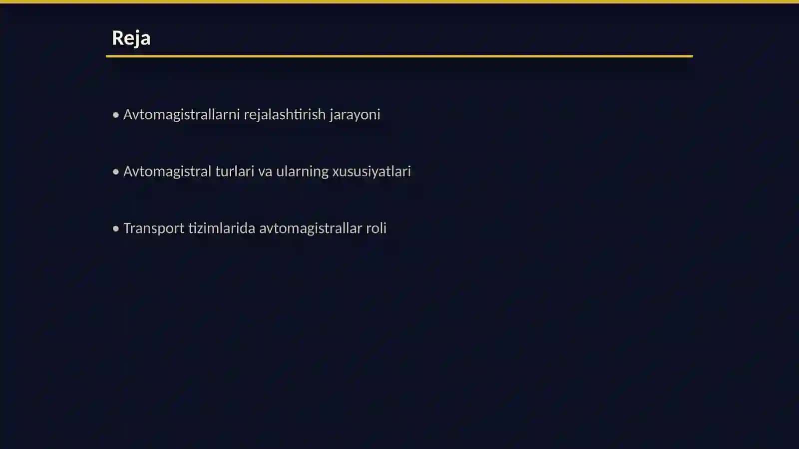 Avtomagistrallarni har xil variantlarini õtkazish va ularga qõyiladigan talablar 2