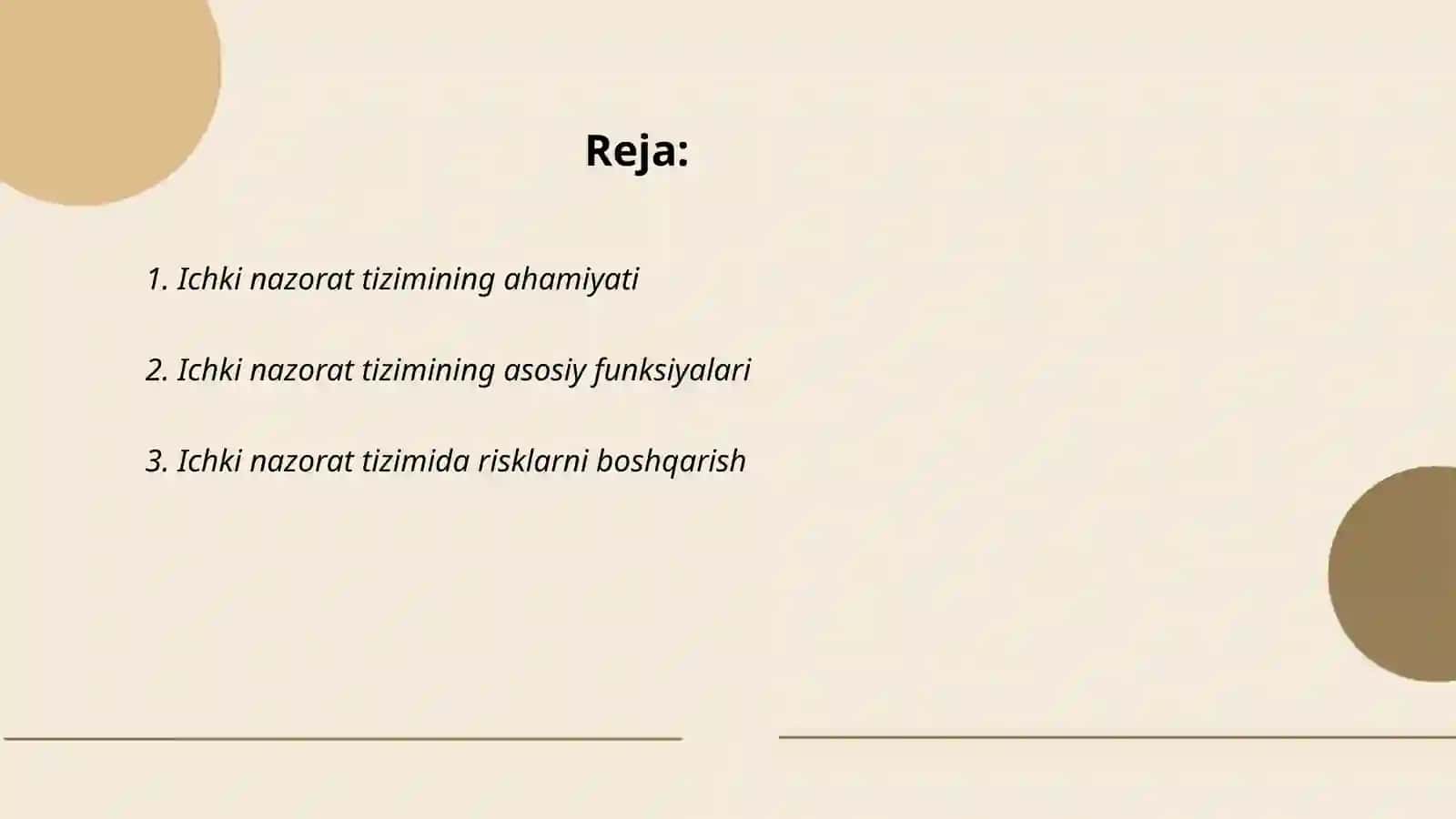 Ichki nazorat tizimi 2