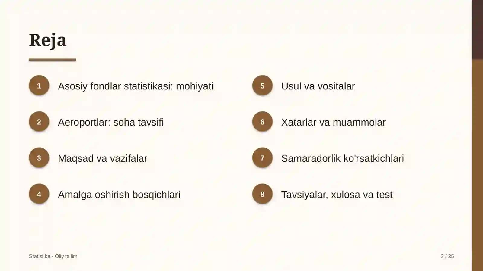 Aeroportlarda asosiy fondlar statistikasi 2