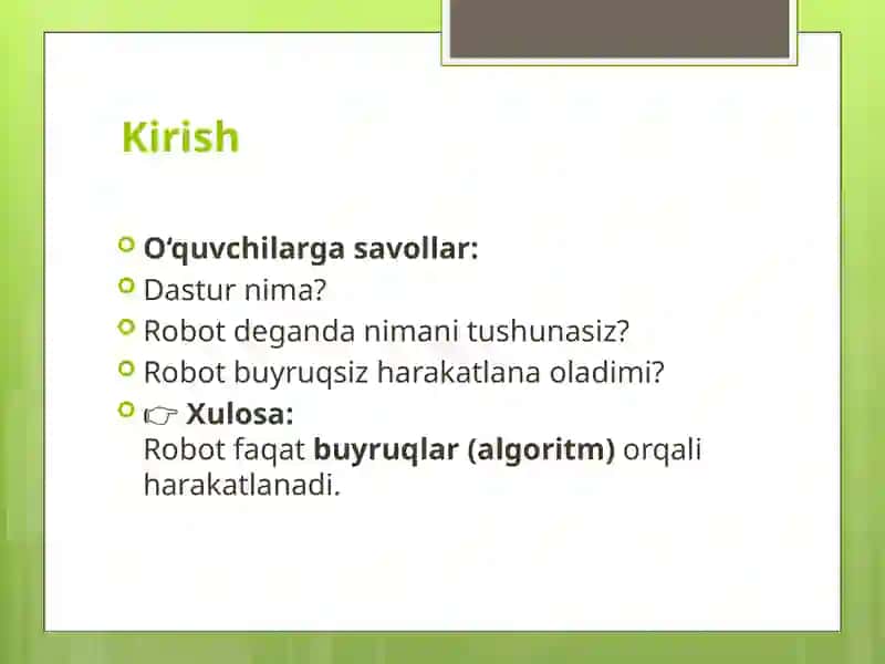 Scratchning boshlang'ich darslari 2