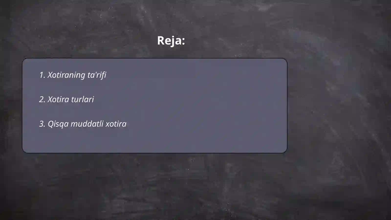 Xotira haqida tushuncha va uning nerv fiziologik asoslari 2