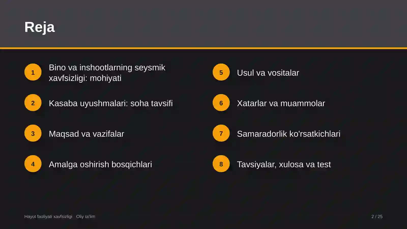 Kasaba uyushmalarida bino va inshootlarning seysmik xavfsizligi 2