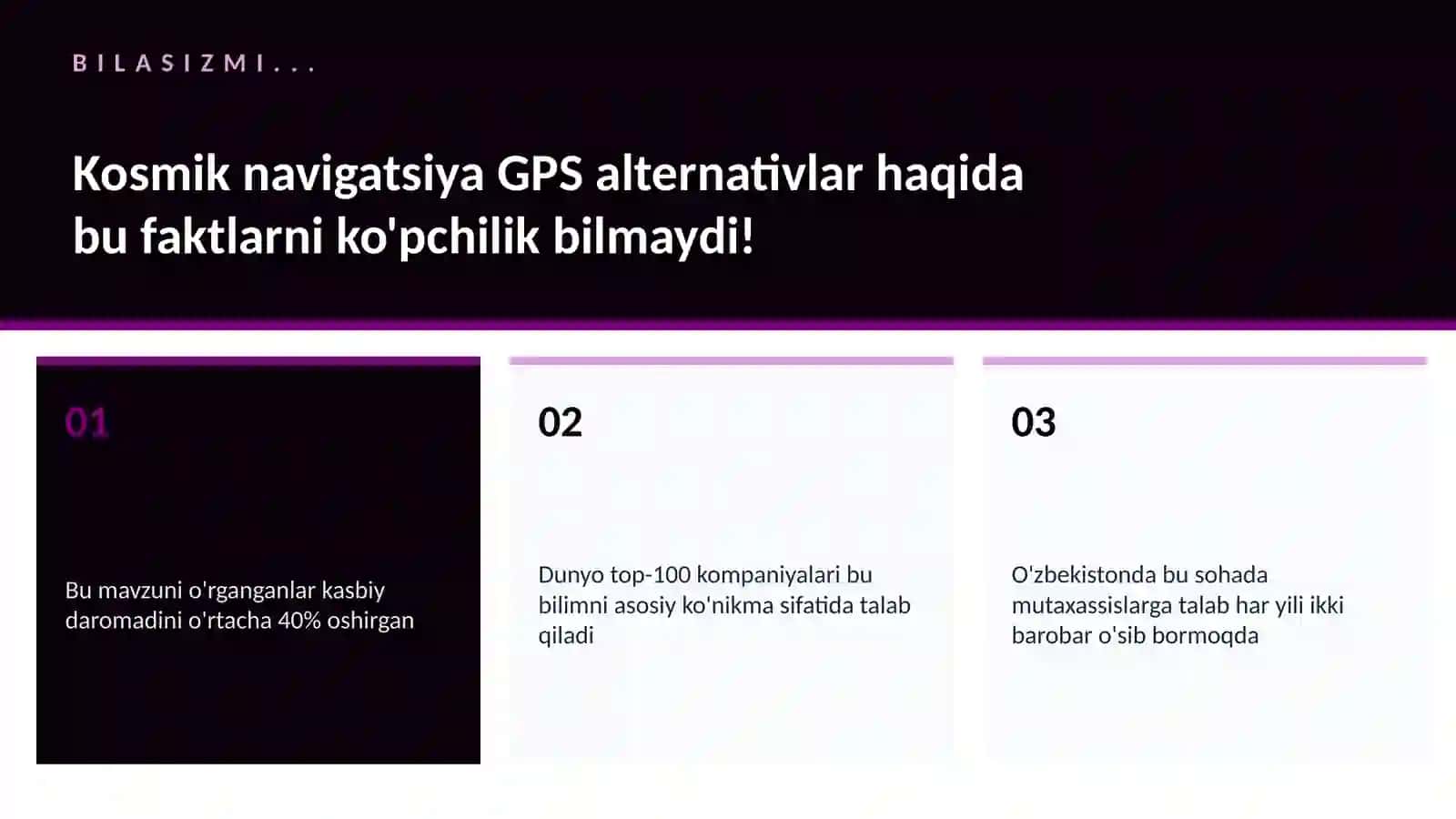 Kosmik navigatsiya GPS alternativlar 2