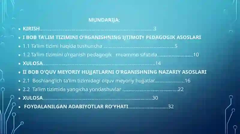 TA’LIM TIZIMINI BOSHQARUVCHI O‘QUV ME’YORIY HUJJATLAR 2