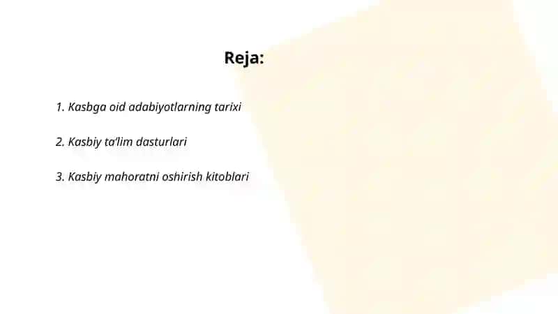 Kasbga oid adabiyotlar annotasiyasi 2