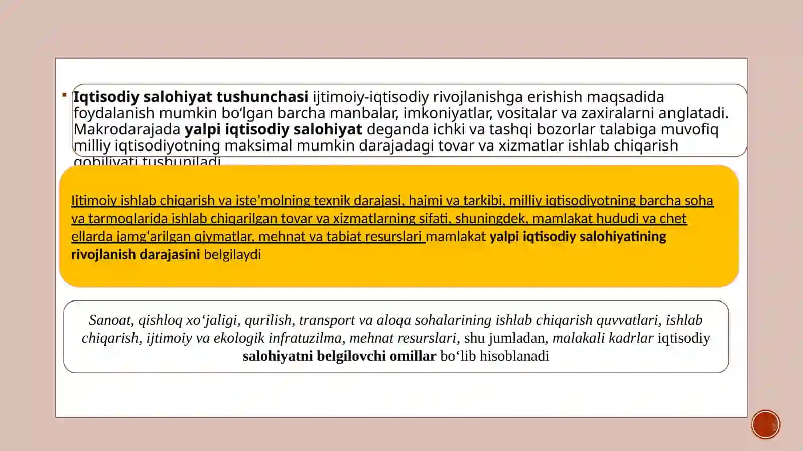 Mintaqalar tabiy-iqtisodiy salohiyati 2