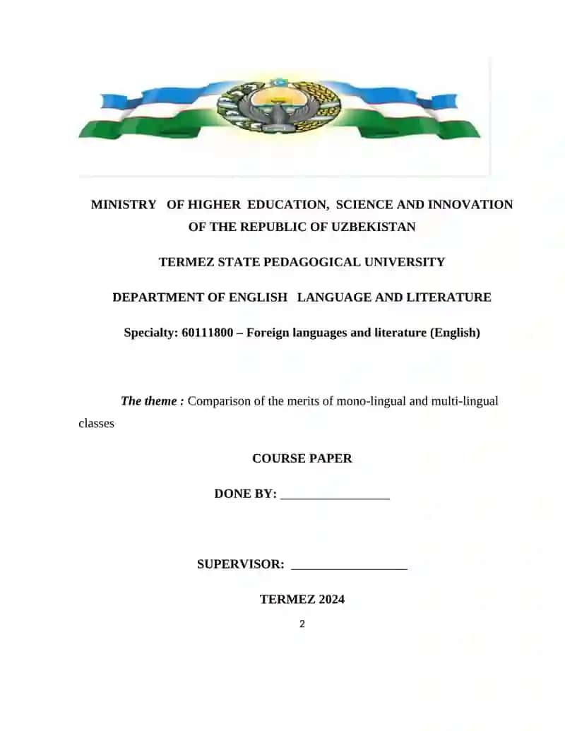 Comparison of the merits of mono-lingual and multi-lingual classes 2