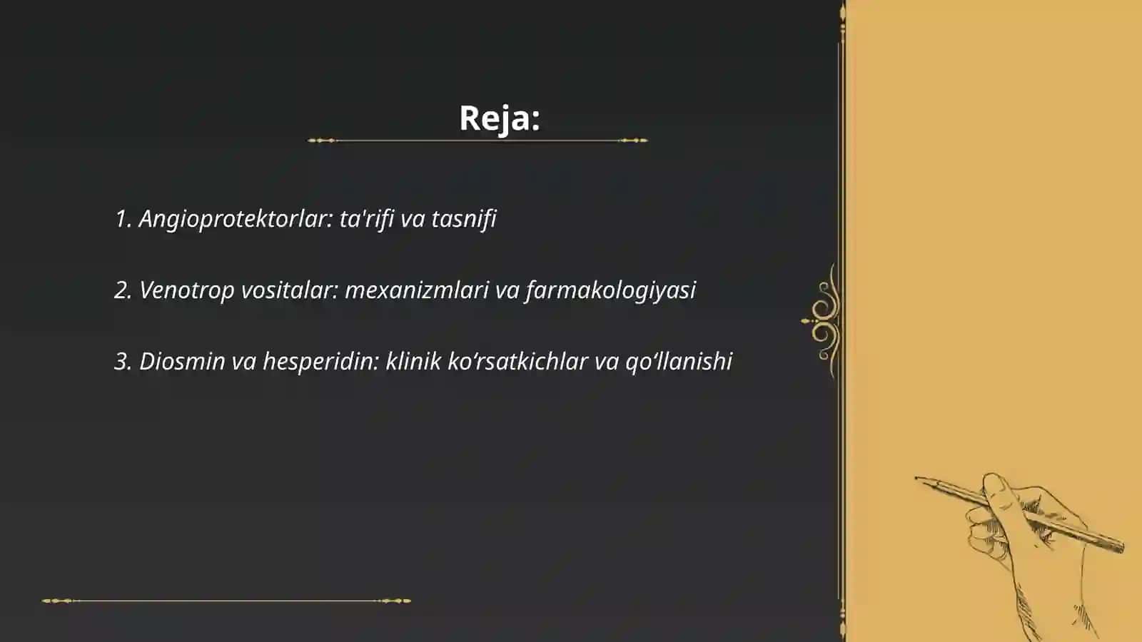Angioprotektorlar, venatrop vositalari. Aterosklerozga qarshi vositalar 2