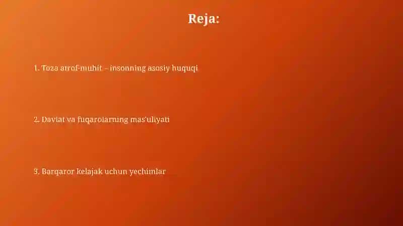 Toza atrof-muhit – insonning asosiy huquqi 2
