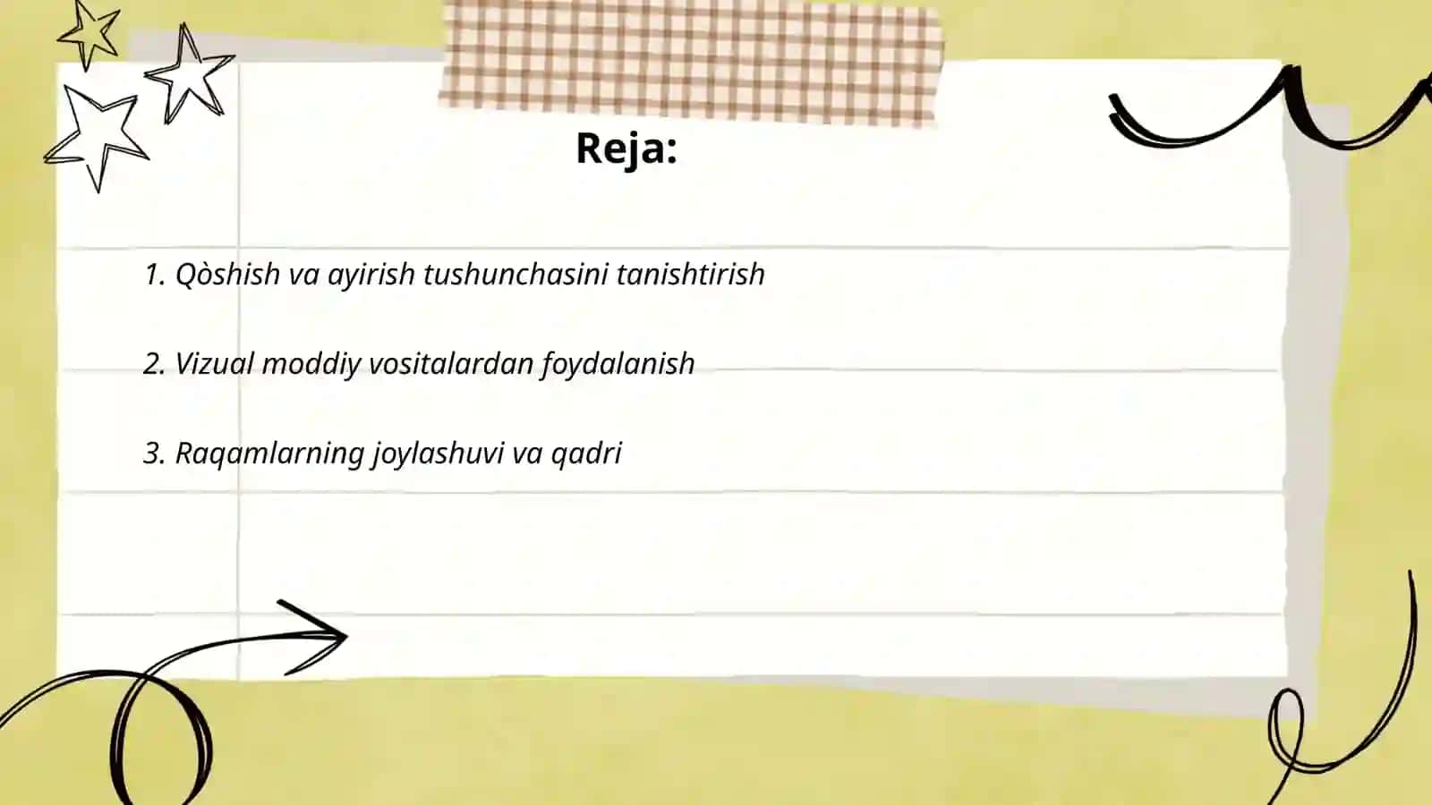 Maktabgacha talimda 10 va 20 ichida qòshish va ayirishni òrgatish metodlari 2