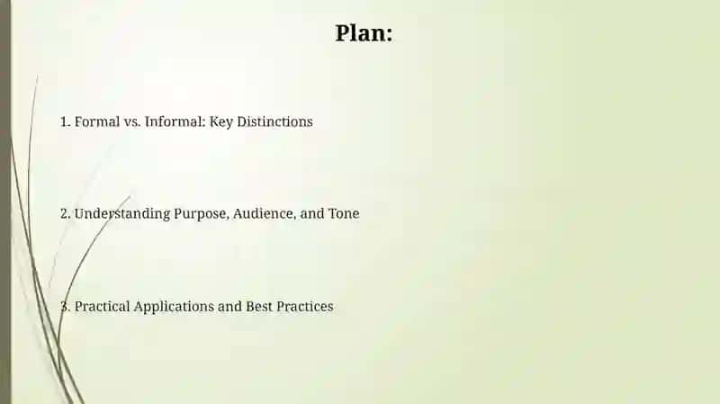 Formal vs. Informal: Key Distinctions 2