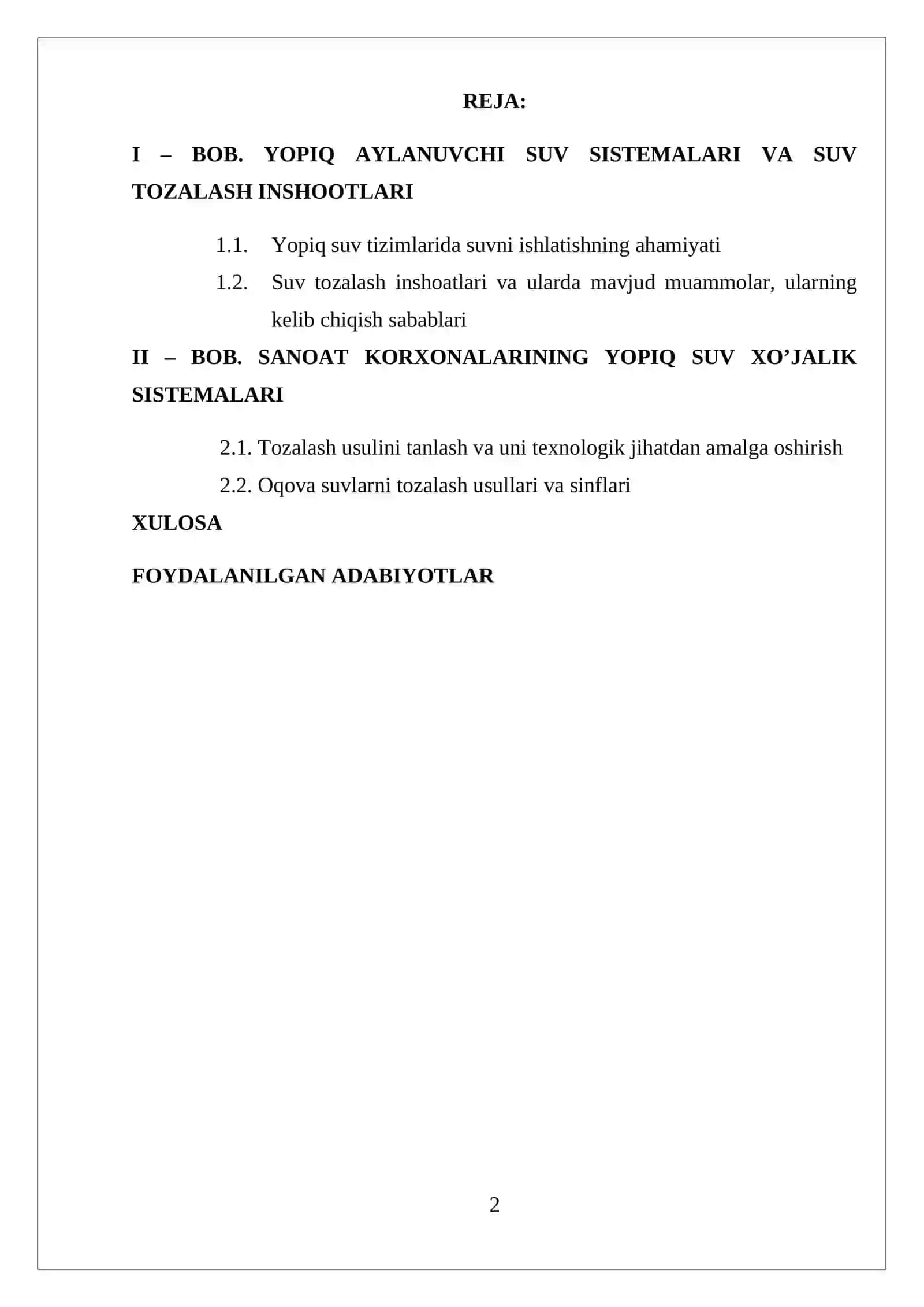 Sanoat korxonalarini yopiq suv aylanma tizimi 2