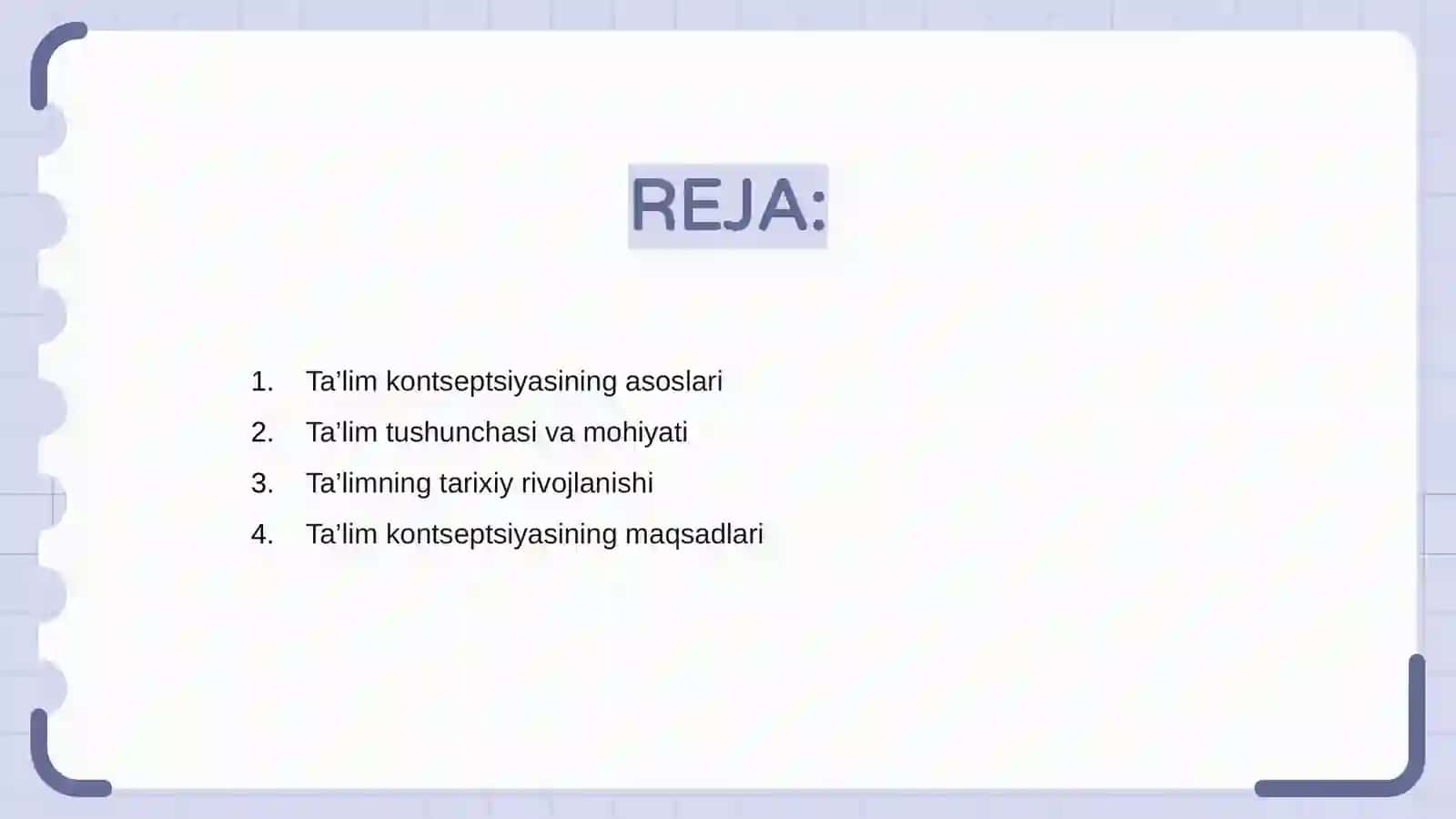 Ta’lim kontseptsiyasi 2