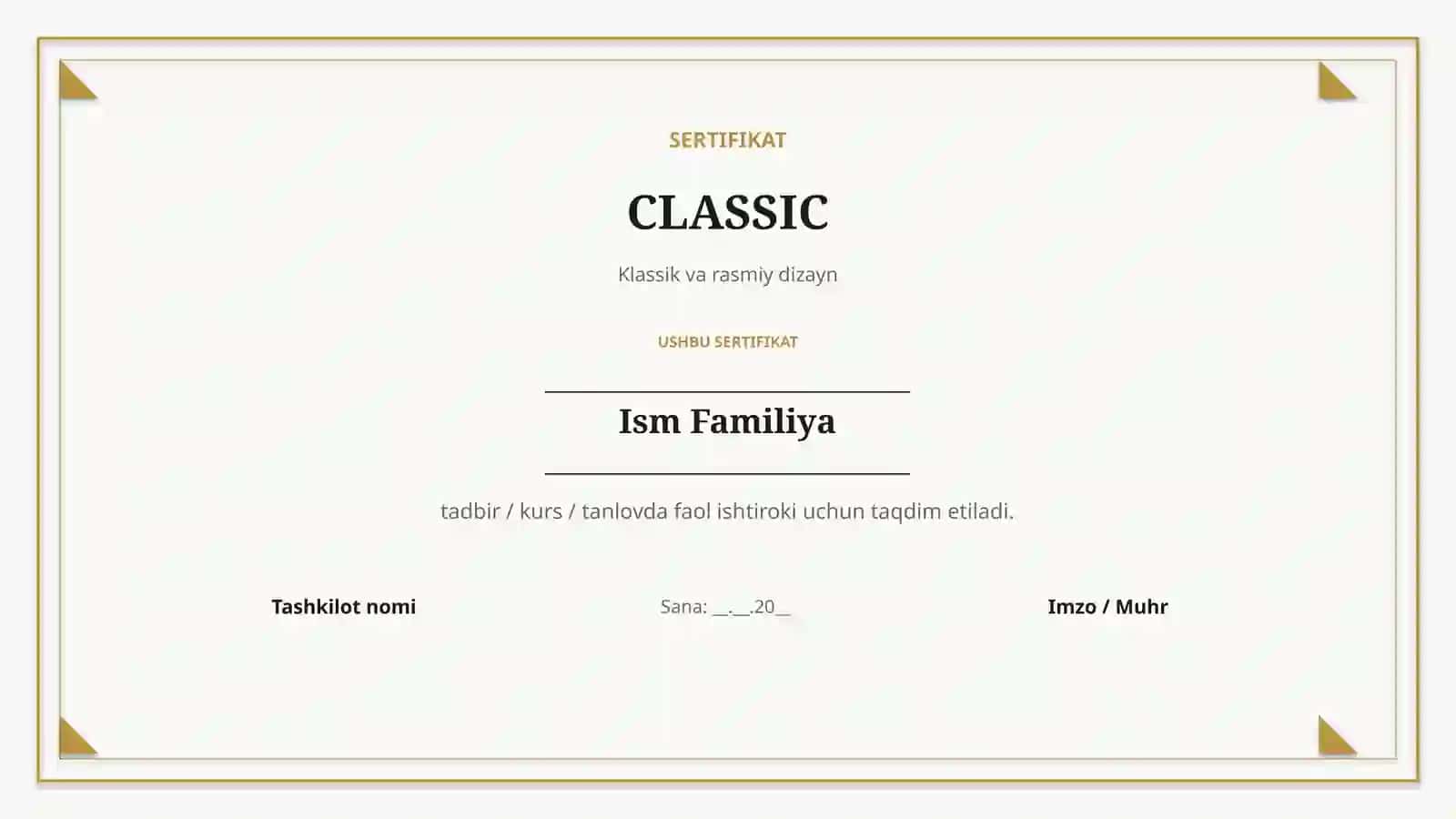 10 ta Zamonaviy Sertifikat Shablonlari — PowerPoint 2