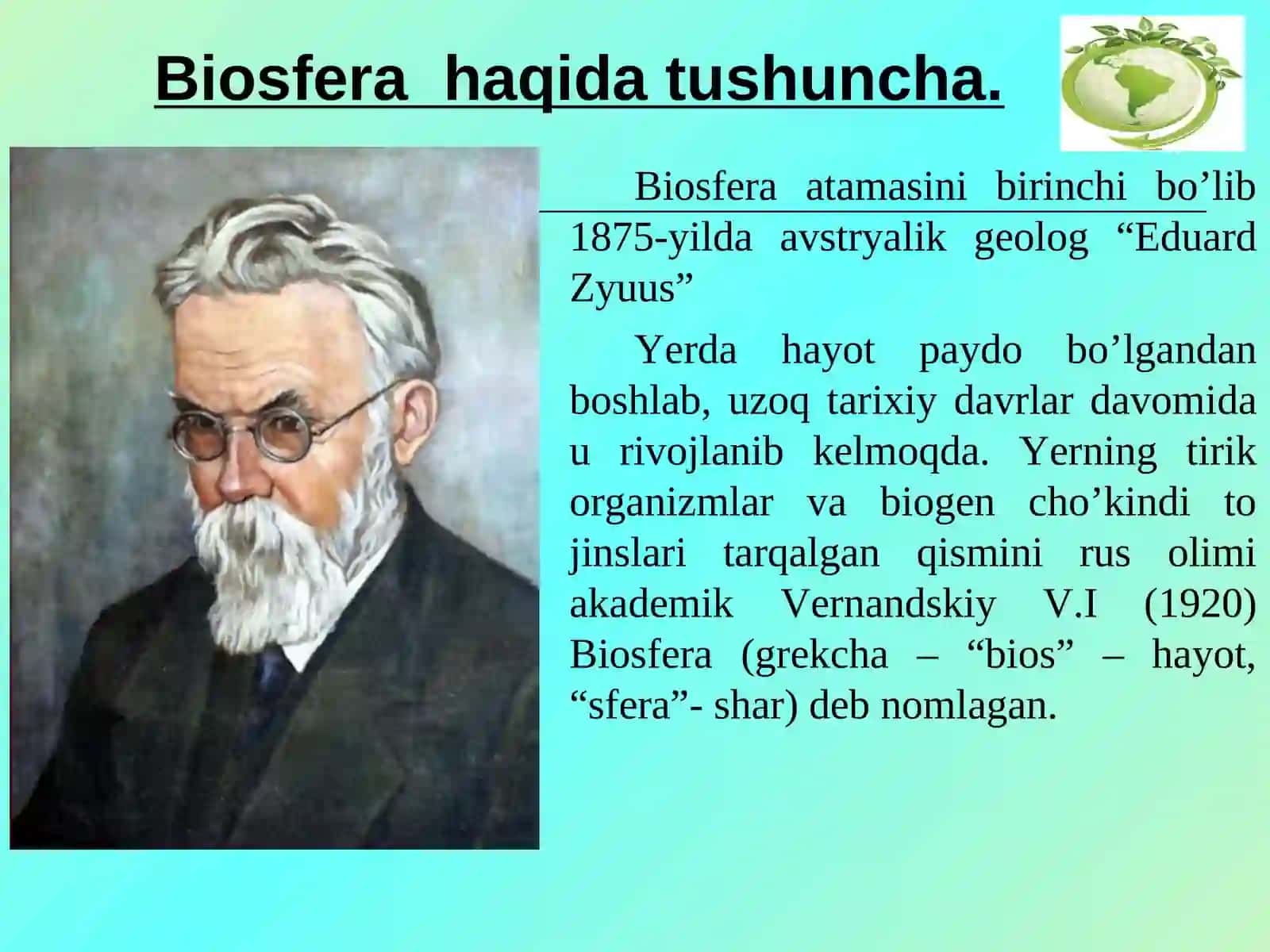 Biosfera va noosfera ta’limoti 2