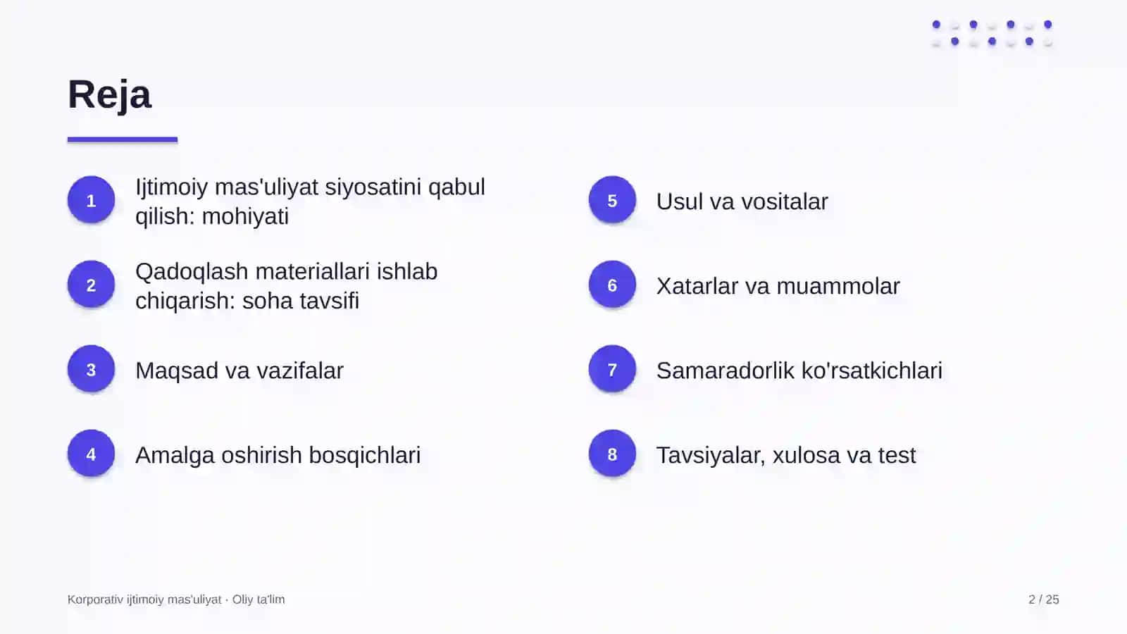 qadoqlash materiallari ishlab chiqarishda ijtimoiy mas'uliyat bo'yicha ichki siyosatni qabul qilish 7088 2