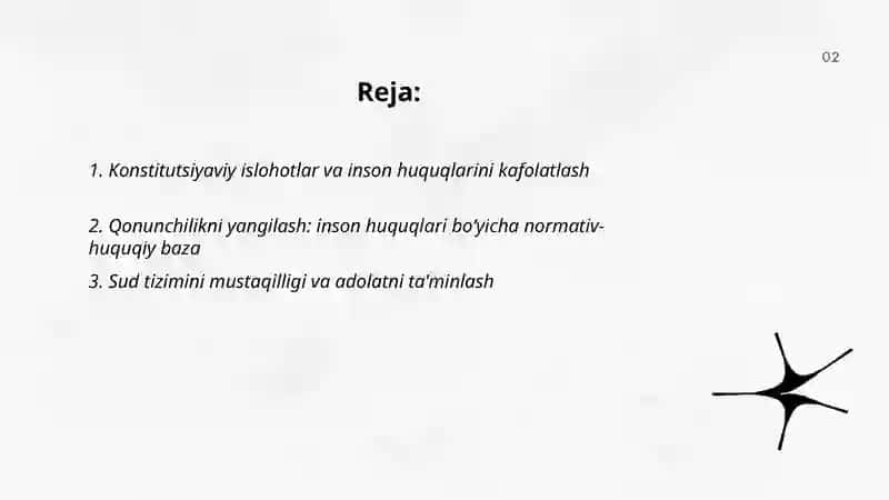 Yangi Oʻzbekistonda inson haq-huquqlari va erkinliklari kafolatlarining yaratilishi 2