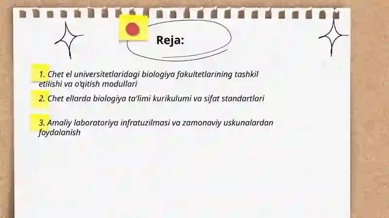 Chet ellardagi biologik ta'limning oʻziga xosligi 2