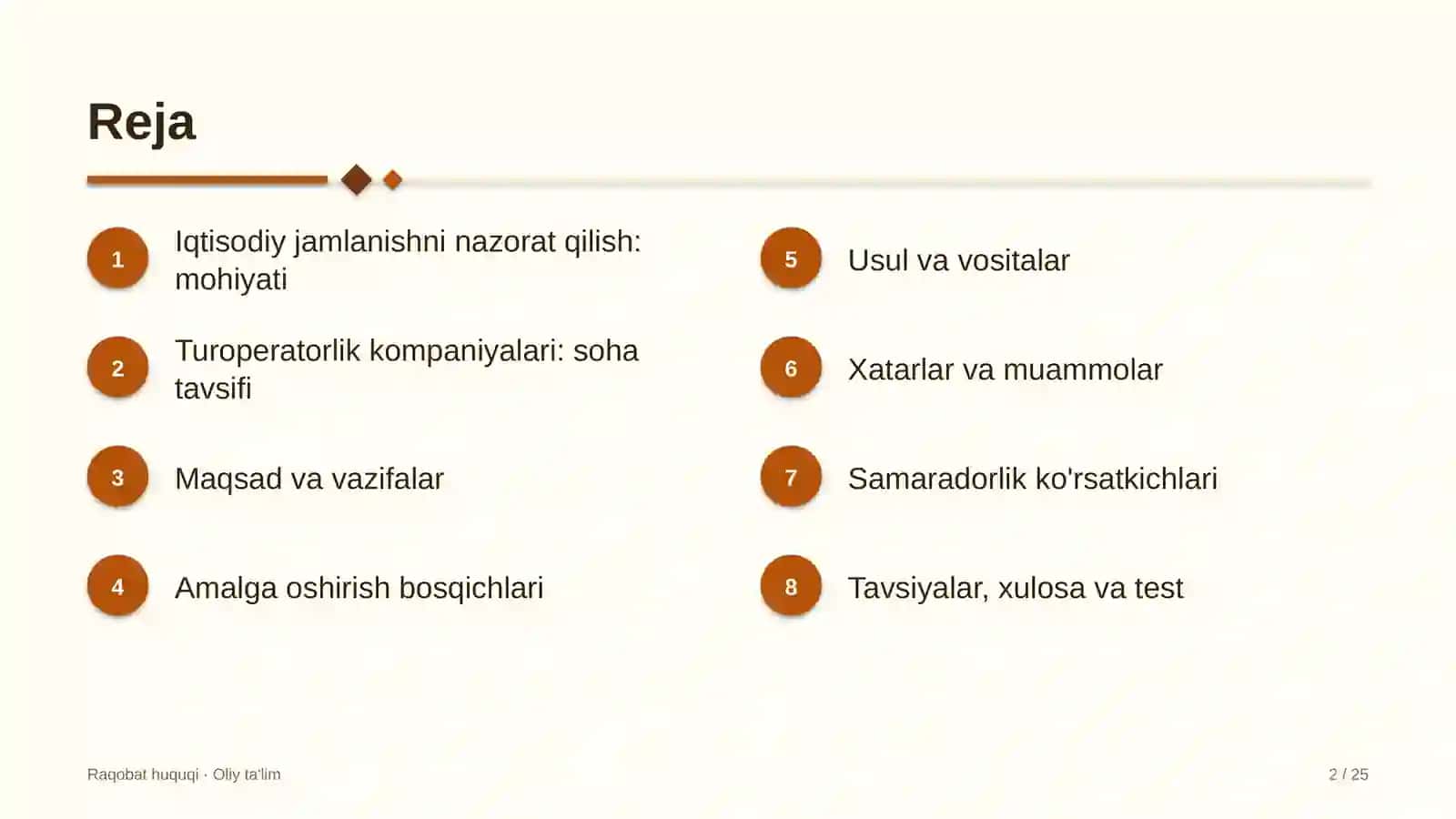 turoperatorlik kompaniyalarida iqtisodiy jamlanishni nazorat qilish 3809 2