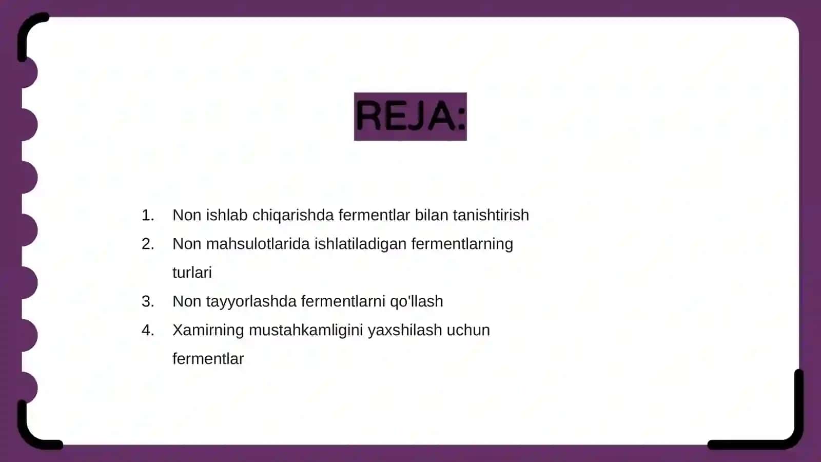 Nonmahsulotlari ishlab chiqarishda fermentlardan foydalanish 2