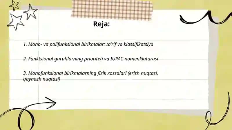 Mono va Polifunksional birikmalar 2