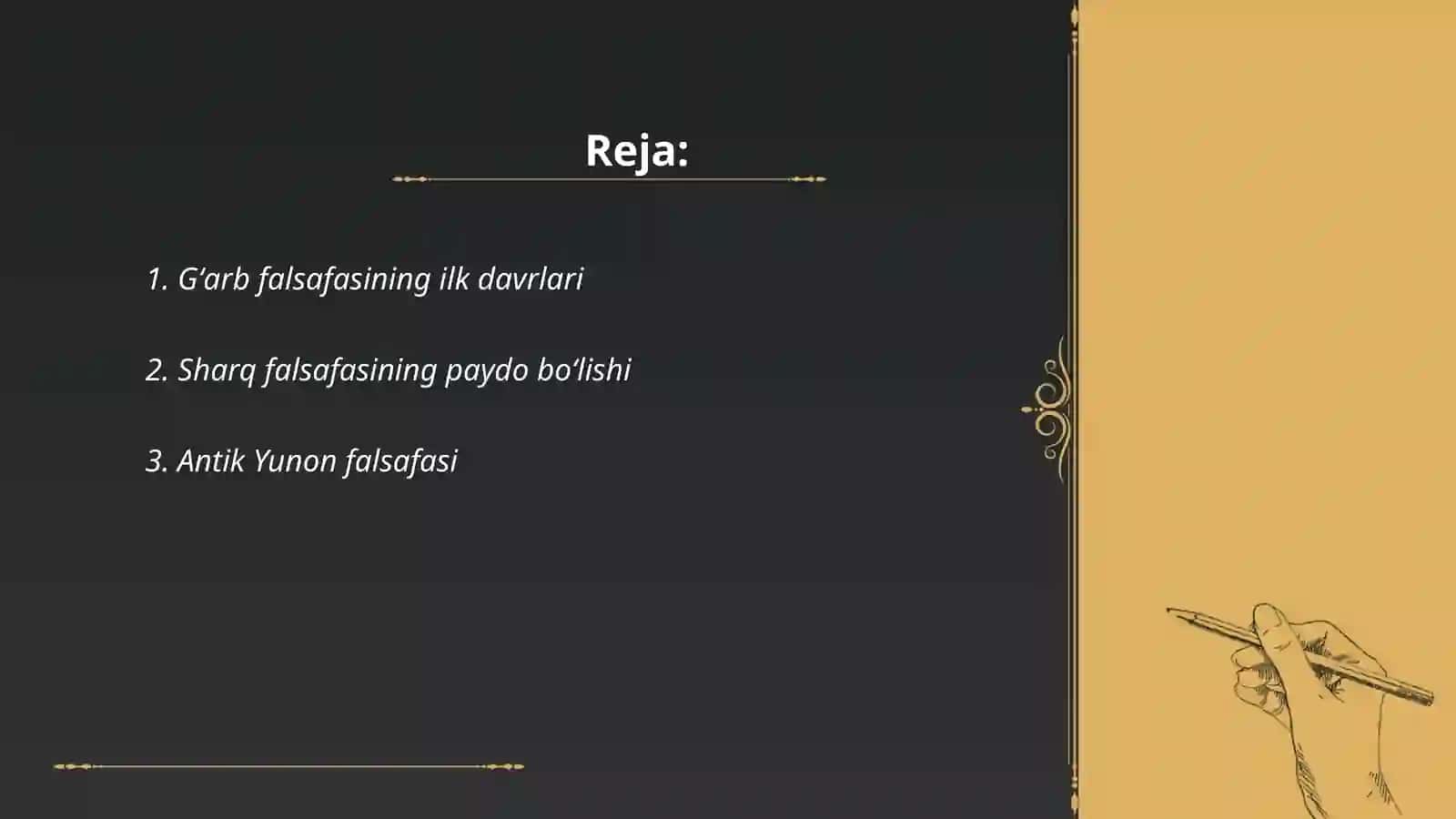 gʻarb va sharq falsafasining vujudga kelishi va rivojlanishining umumiy qonuniyatlari 2