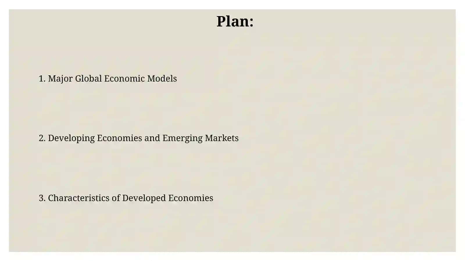 National Economic Development Models in the World Economy and Their Characteristics 2