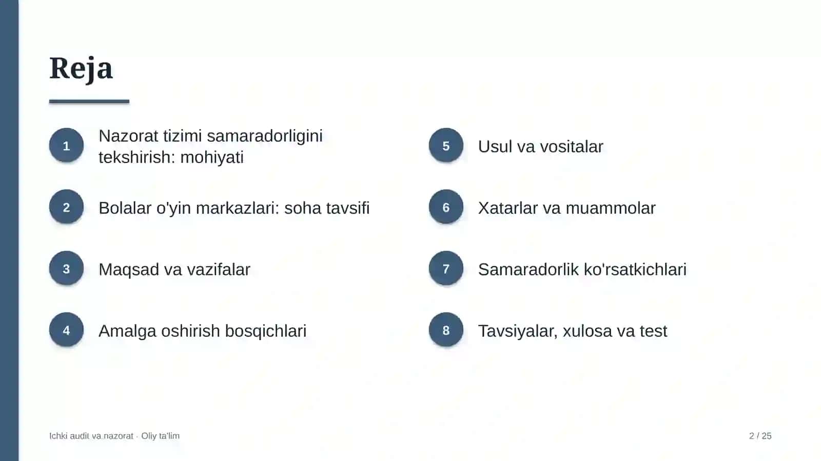 bolalar o'yin markazlarida nazorat tizimi samaradorligini tekshirish 6691 2