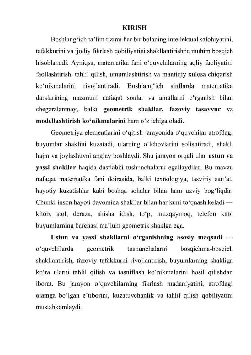 USTUN VA YASSI SHAKLLAR 2