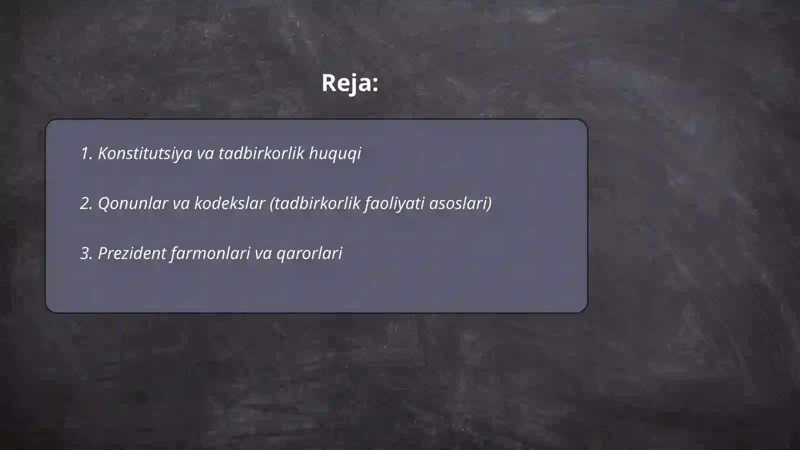 Tadbirkorlik huquqi manbalari 2