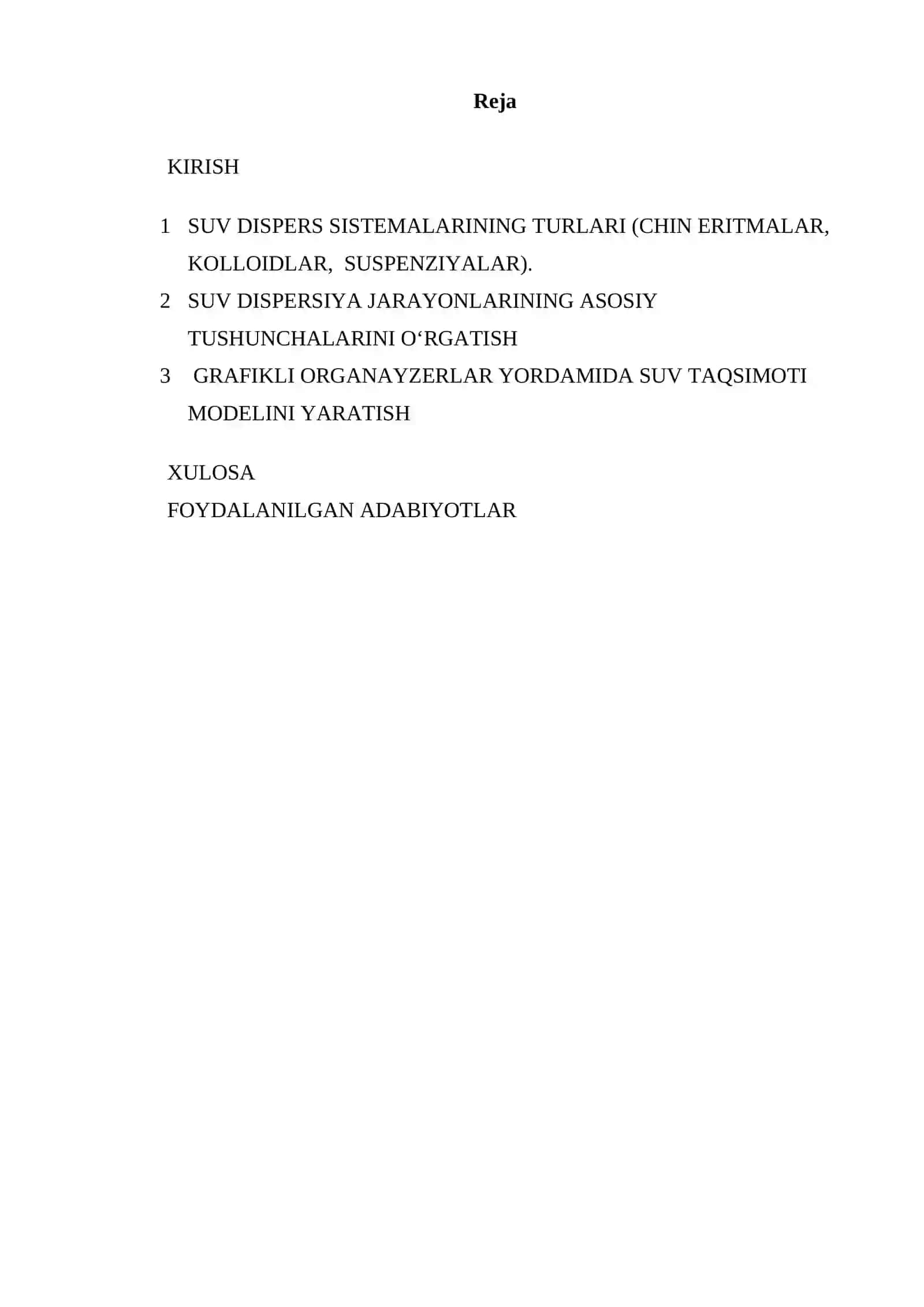 Organizmning suv dispers sistemasi haqidagi bilimlarni tadbiq qilish orqali grafikli organayzalar vositasidan foydalanish 2