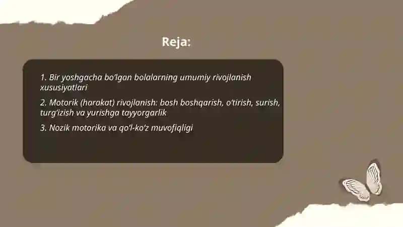 Bir yoshgacha bolalarni rivojlanishi va unga qo'yilgan pedagogik talablar 2