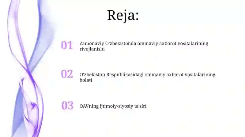 O‘zbekiston Respublikasida ommaviy axborot vositalari faoliyati 2