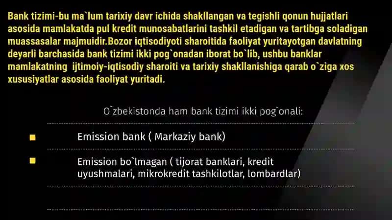 Bank tizimi 2