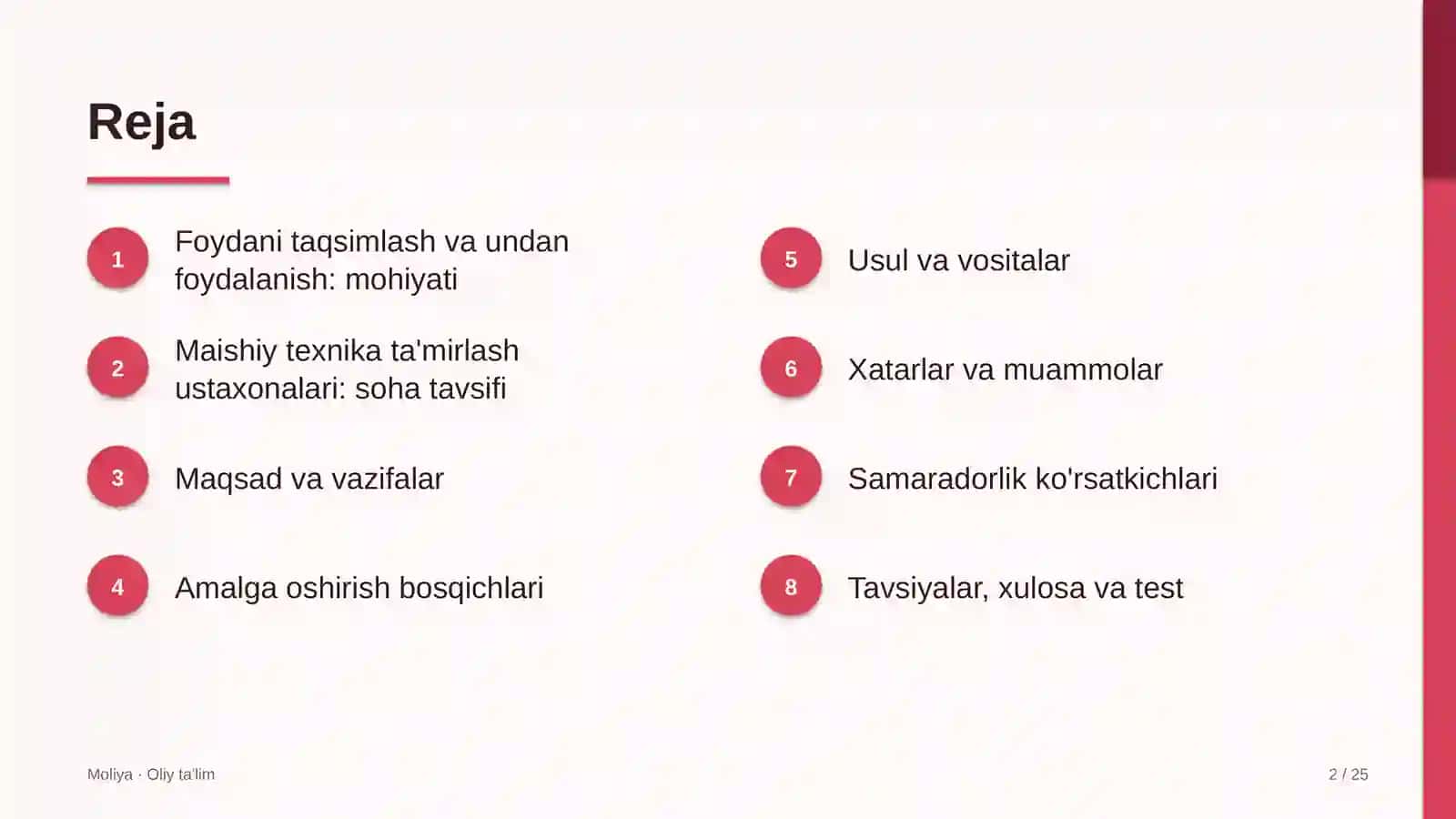 Maishiy texnika ta'mirlash ustaxonalarida foydani taqsimlash va undan foydalanish 2