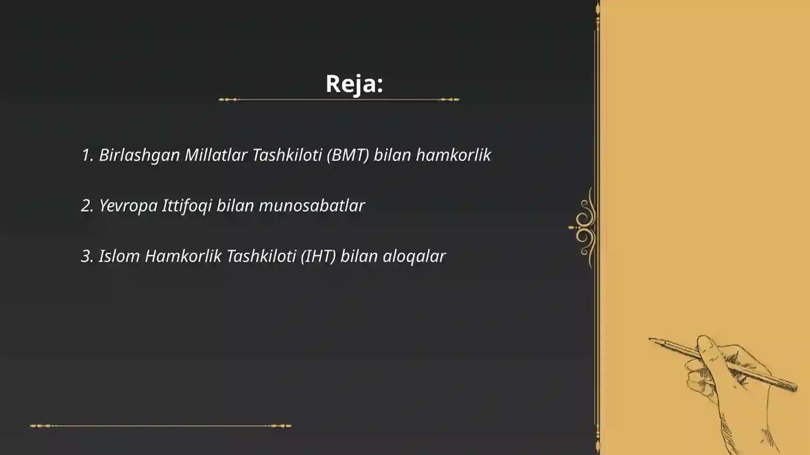 Ózbekistonning xalqaro tashkilotlar bilan hamkorlik aloqalari 2