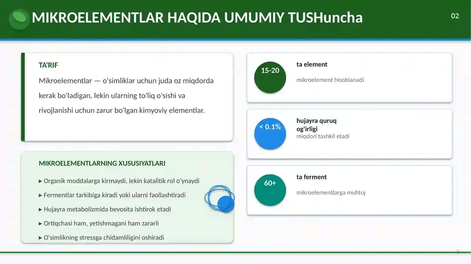 MIKROELEMENTLAR VA ULARNING FIZIOLOGIK AHAMIYATI 2