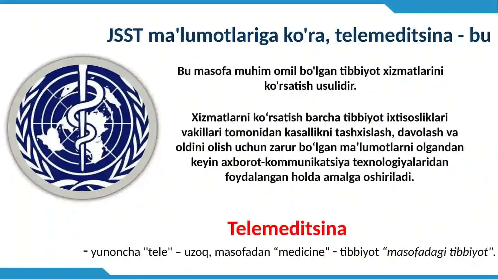 Telemeditsina istiqbollari va imkoniyatlari 2