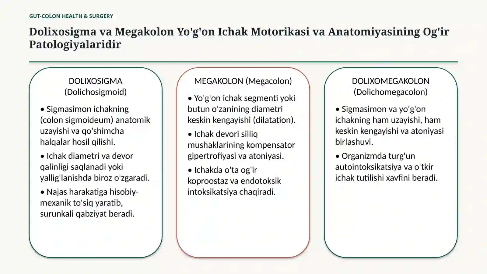 🩺 Dolixosigma va megakolon — 15 slaydli tibbiy taqdimot 2