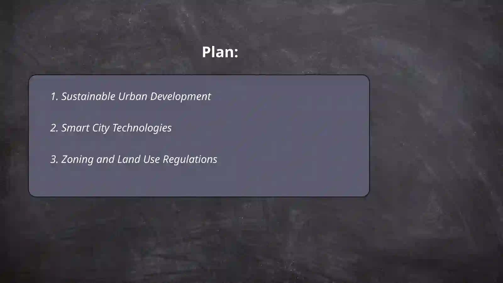 City Planning. Investigate the principles and challenges of effective city planning 2