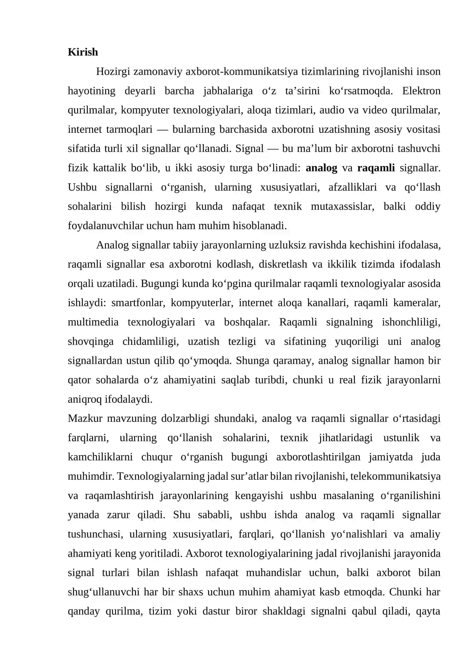 Analog va raqamli signallar o‘rtasidagi farq 2