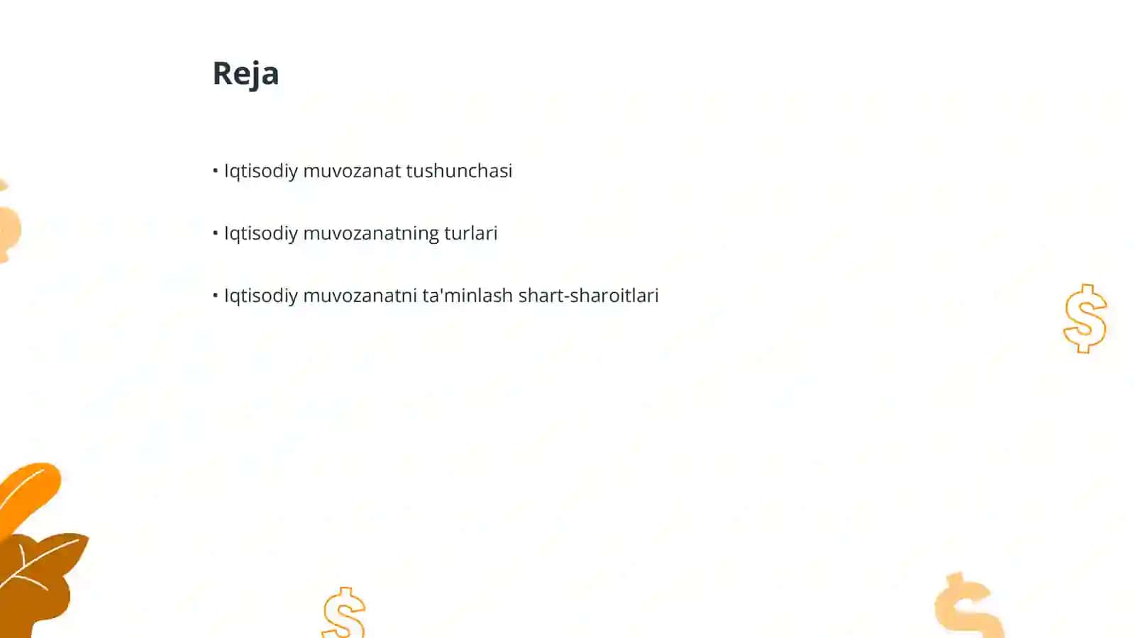 Iqtisodiy muvozanat, uni ta'minlash shart-sharoitlari va aniqlash usullari 2