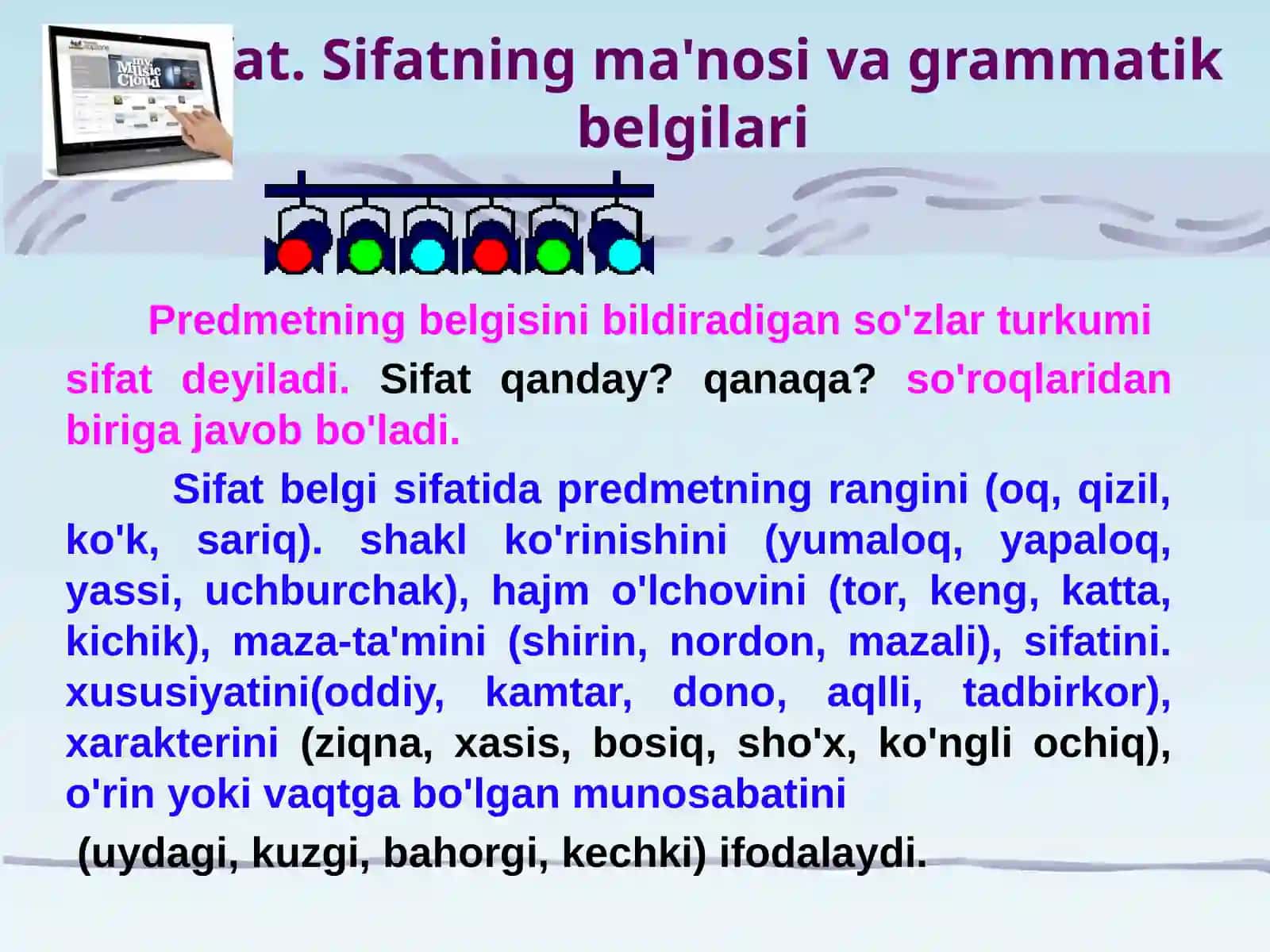 Sifat.Sifatningma'nosivagrammatikbelgilari 2