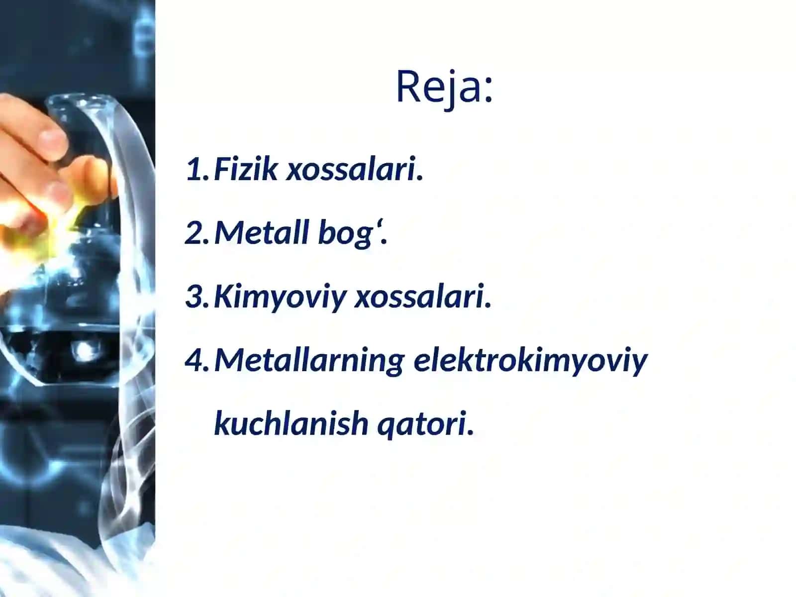 Metallarning fizik va kimyoviy xossalari 2