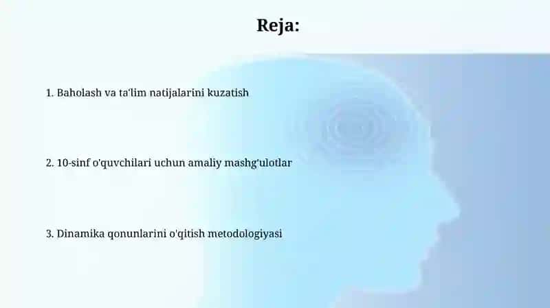 10-sinfda dinamika qonunlari mavzusini oʻqitish metodikasi 2