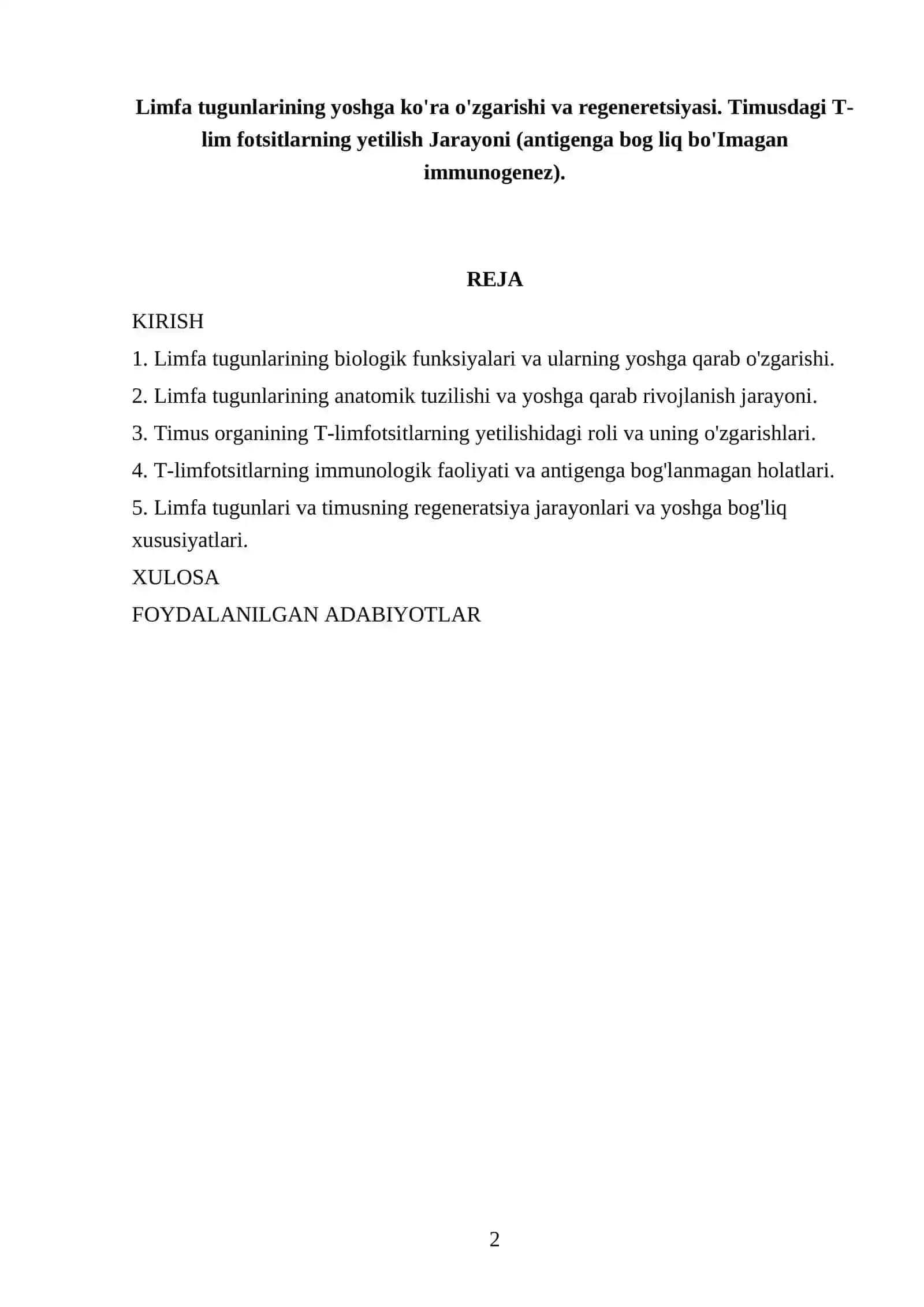 GISTOLOGIYA FANIDAN TAYYORLAGAN MUSTAQIL ISHI 2