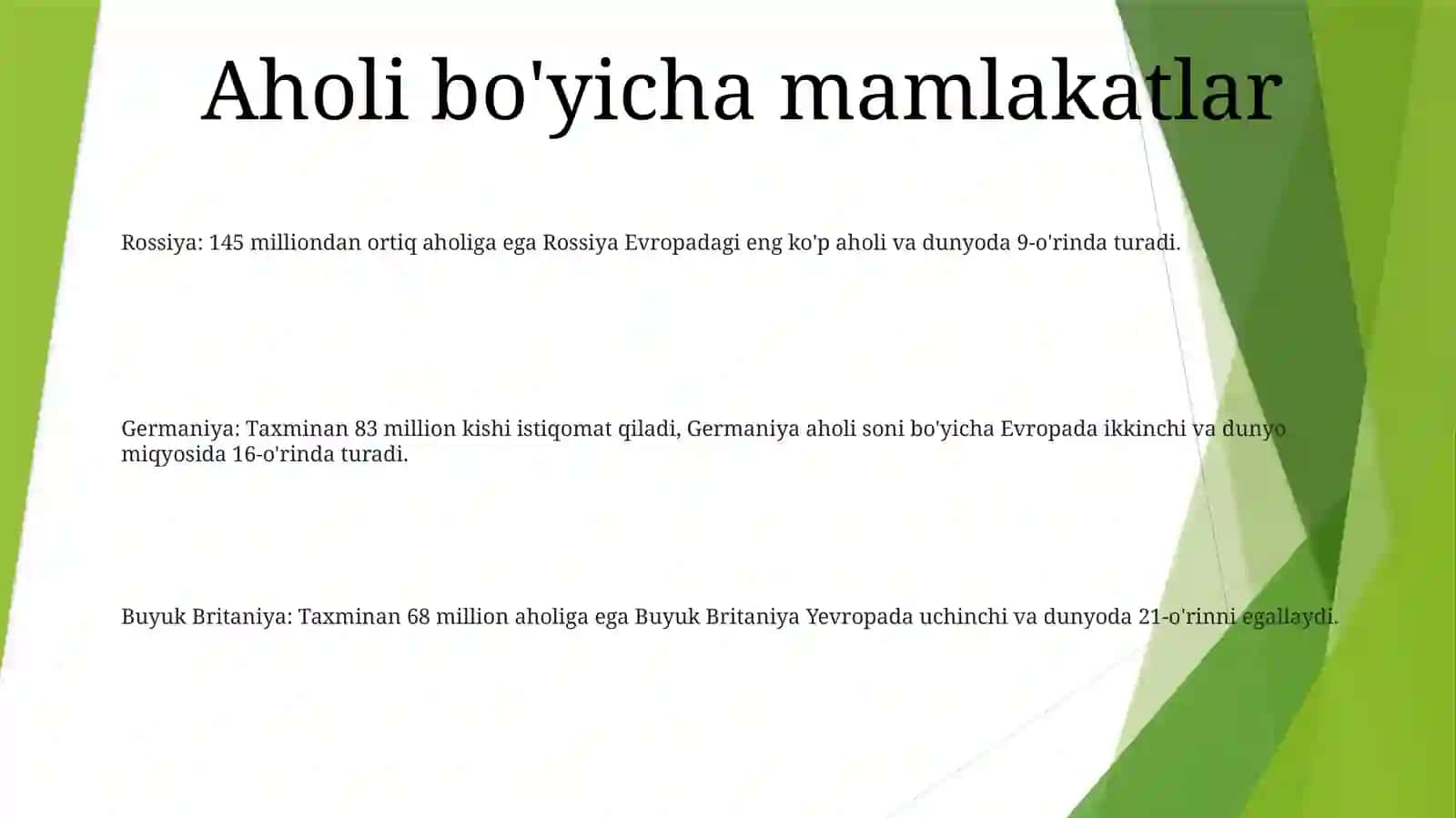 Yevropa Mamlakatlari 2