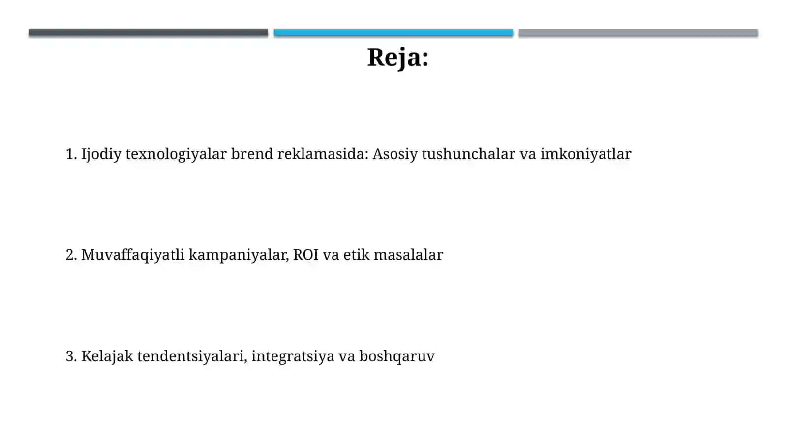 Ijodiy texnologiyalar brend reklamasida: Asosiy tushunchalar va imkoniyatlar 2