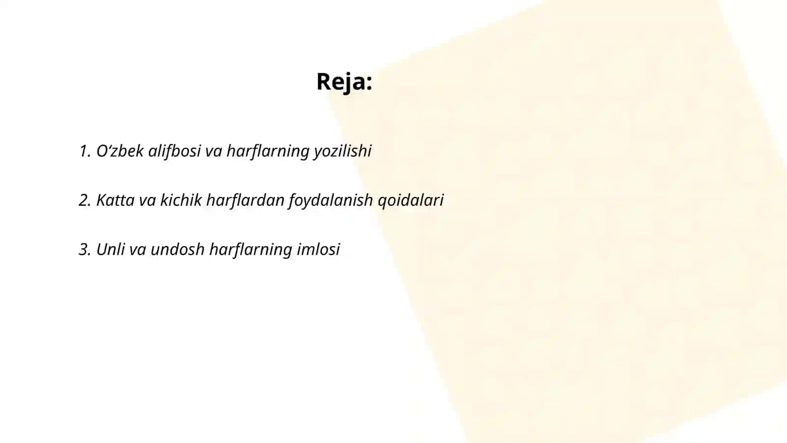 Oʻzbek tilining asosiy imlo qoidalarini oʻzlashtirish 2